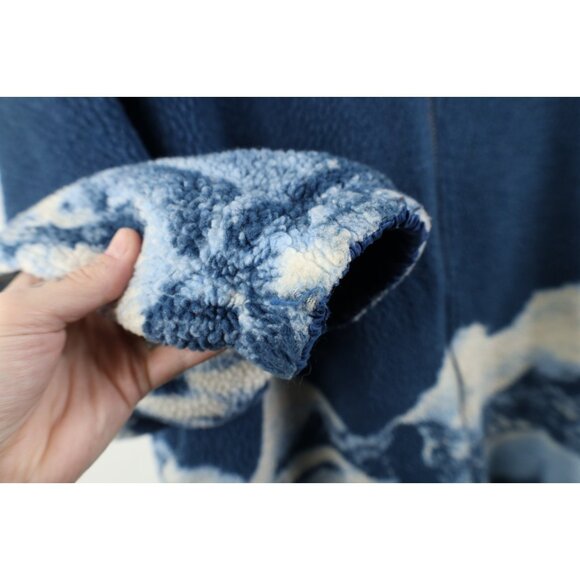 Vintage 90s Streetwear Womens 4XL Distressed Reversible Polar Bear Fleece Jacket - Picture 5 of 16
